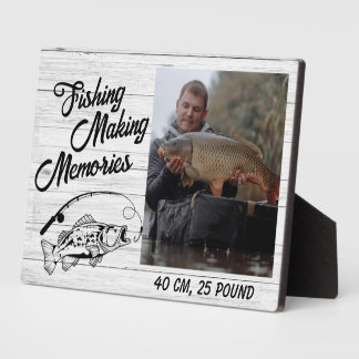 Plaque Photo Pêcheur Histoires de pêche Fête des Pères Pêche