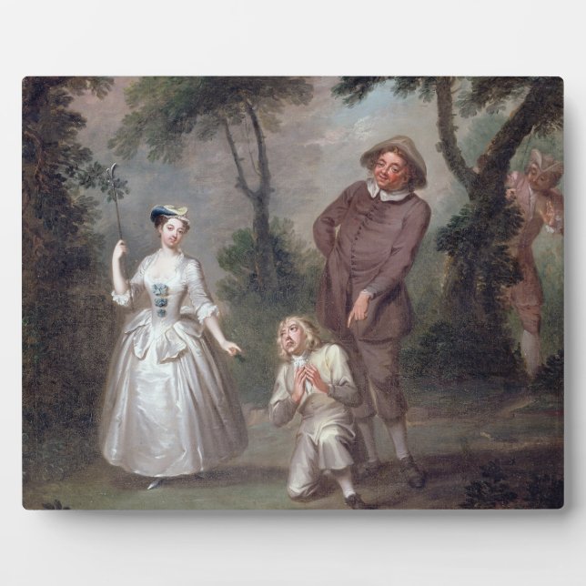 Plaque Photo Peg Woffington comme Rosalind avec Celia et Touchs (Devant)
