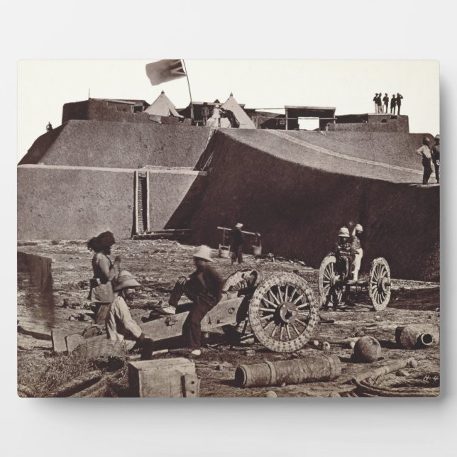 Plaque Photo Pehlang Fort, 1860 (albumen silver print) (Devant)