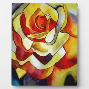 Plaque Photo peinture à l'aquarelle de fleur Jaune