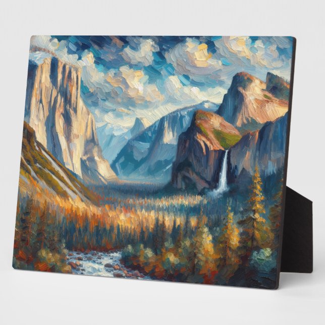 Plaque Photo Peinture à l'huile de Yosemite (Côté)