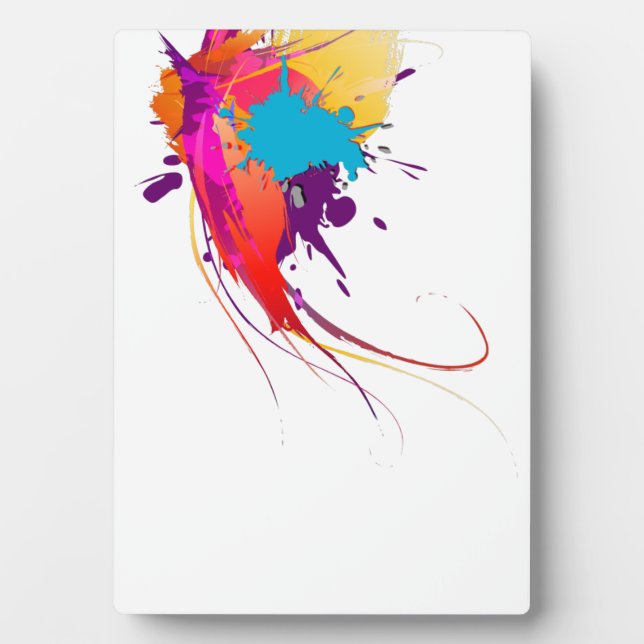 Plaque Photo Peinture à papillon exotique Abstraite (Devant)