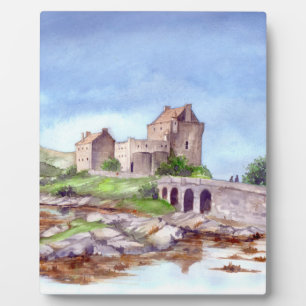 Plaque Photo Peinture aquarelle du château d'Eilean Donan