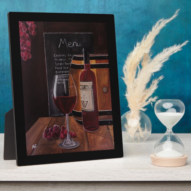 Plaque Photo Peinture au vin rouge par Alfred Fox (Côté)