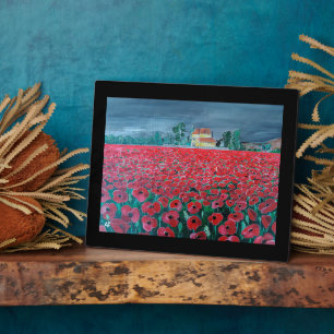Plaque Photo Peinture Campo de Amapolas par Alfred Fox