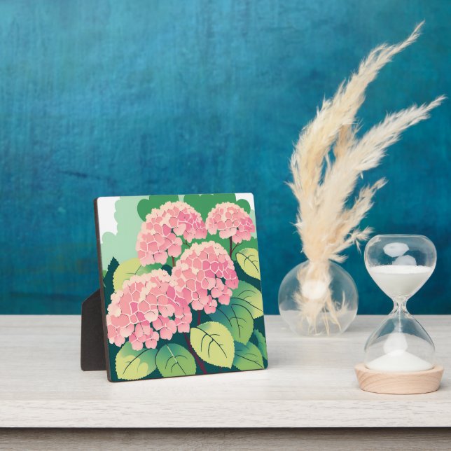 Plaque Photo Peinture d'Art Floral Rose Hydrangea (Insitu)