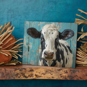 Plaque Photo Peinture de la ferme de vache laitière de mignonne