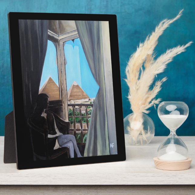 Plaque Photo Peinture de l'hôtel Pyramisa par Alfred Fox (Côté)