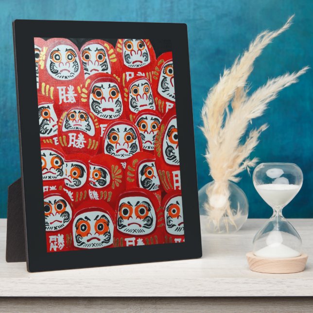 Plaque Photo Peinture de poupées Daruma par Alfred Fox (Côté)