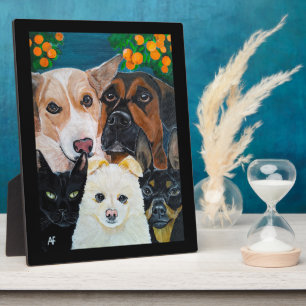 Plaque Photo Peinture de selfie d'animal de compagnie par Alfre