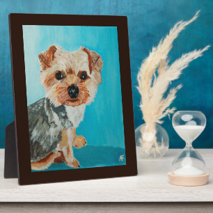 Plaque Photo Peinture de Yorkshire Terrier par Alfred Fox