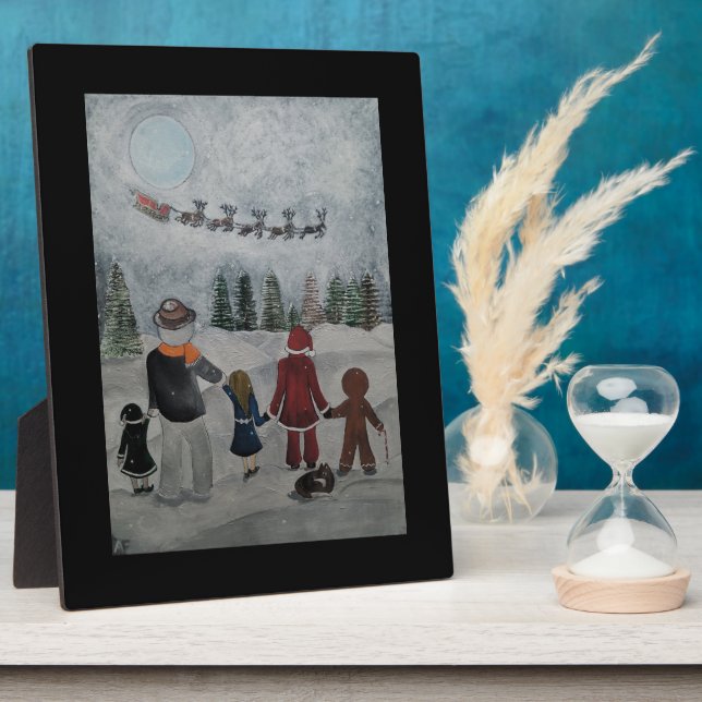 Plaque Photo Peinture Festive Friends par Alfred Fox (Côté)