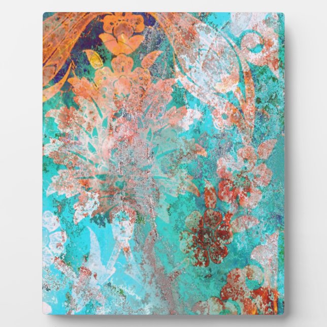 Plaque Photo Peinture florale (Devant)