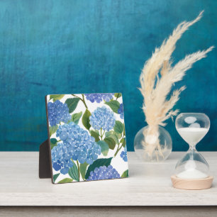 Plaque Photo Peinture florale côtière à l'aquarelle d'hortensia