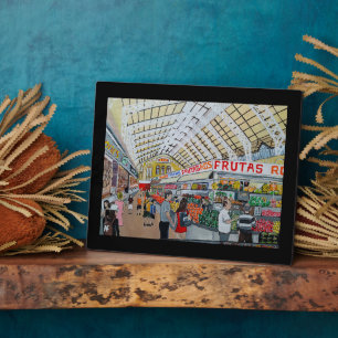 Plaque Photo Peinture Mercado Central de Valencia par Alfred Fo