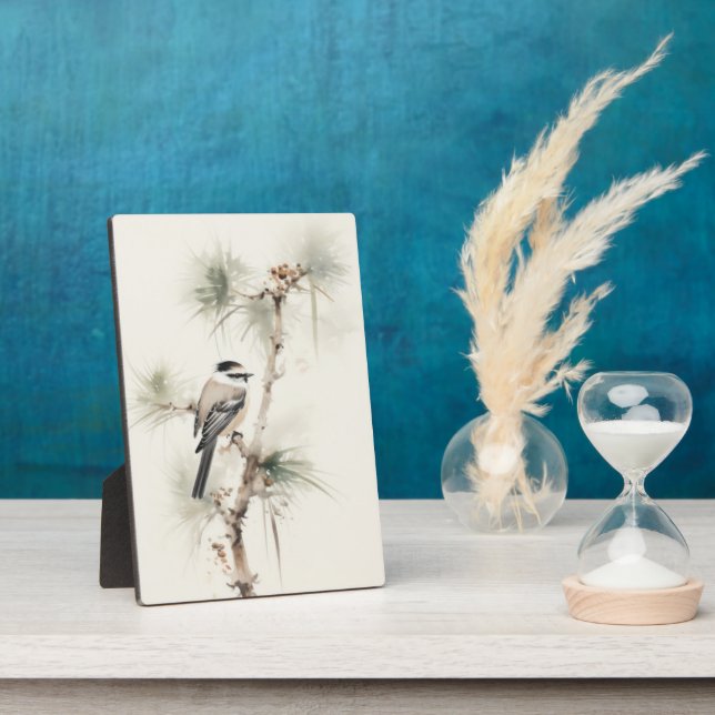 PLAQUE PHOTO PEINTURE PETITE COULEUR D'EAU OISEAU (Côté)