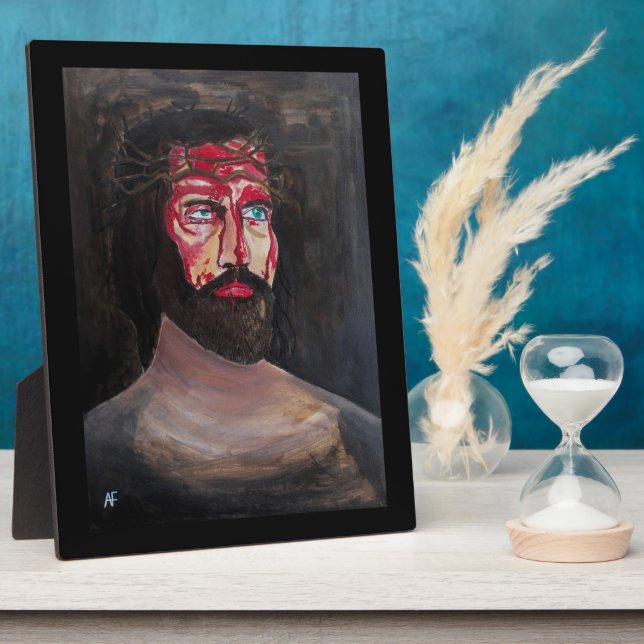 Plaque Photo Peinture Sang du Christ par Alfred Fox (Côté)