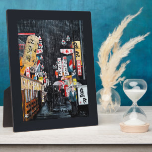 Plaque Photo Peinture Tokyo Rain par Alfred Fox