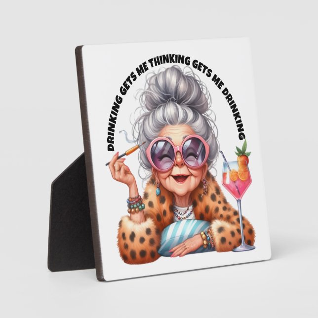 Plaque Photo Penser et boire (Recto)