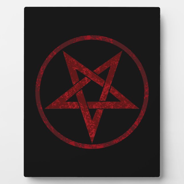 Plaque Photo Pentagram Red Devil (Devant)