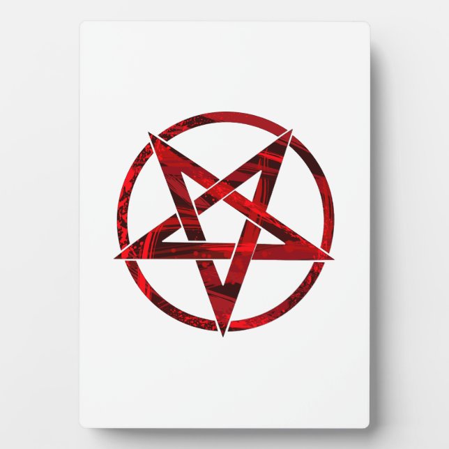 Plaque Photo Pentagramme du Diable Rouge (Devant)