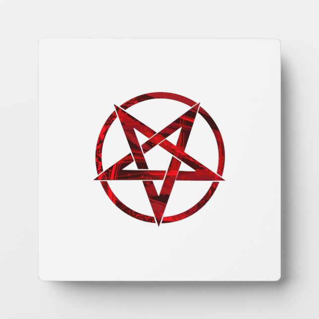 Plaque Photo Pentagramme du Diable Rouge (Devant)