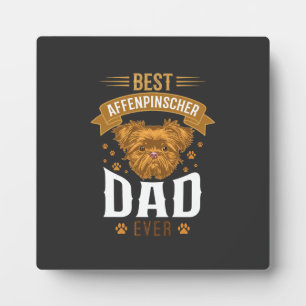 Plaque Photo Père Affenpinscher empreintes de pattes de chien v