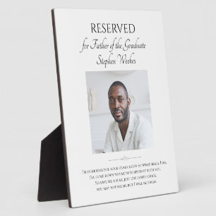 Plaque Photo Père de la Graduate dans le Ciel Mémorial avec pho