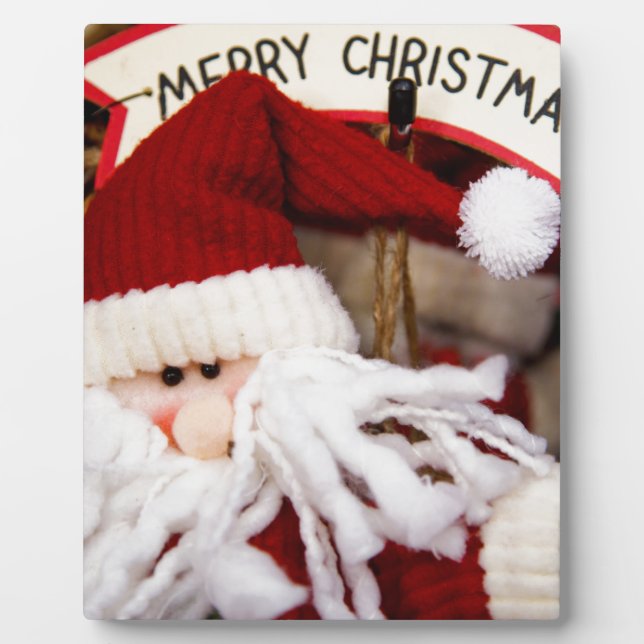 PLAQUE PHOTO PÈRE NOËL JOYEUX NOËL (Devant)