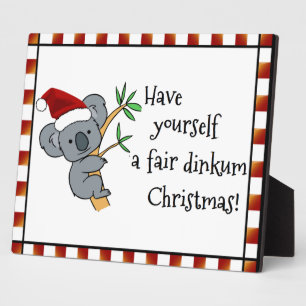 Plaque Photo Père Noël Koala - Fair Dinkum