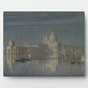 Plaque Photo Père Noël Maria Della Salute, Venise, Lune, 1863