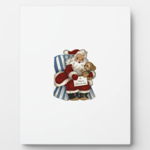 Plaque Photo Père Noël vintage Noël chrétienté Fêtes de fin d'a