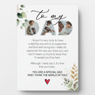 Plaque Photo Père Spécial Keepsaké Dit Eucalyptus
