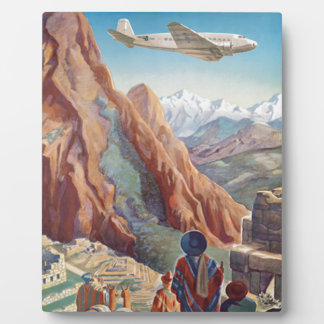 Plaque Photo Pérou vintage des Incas via Pan American Travel