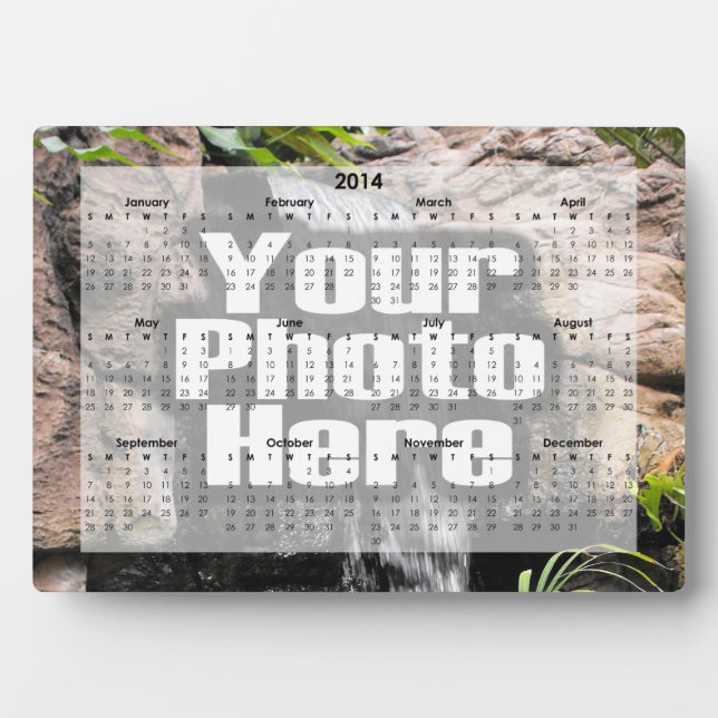 Plaque Photo Personalized 2014 Photo Desk Calendar (Devant)