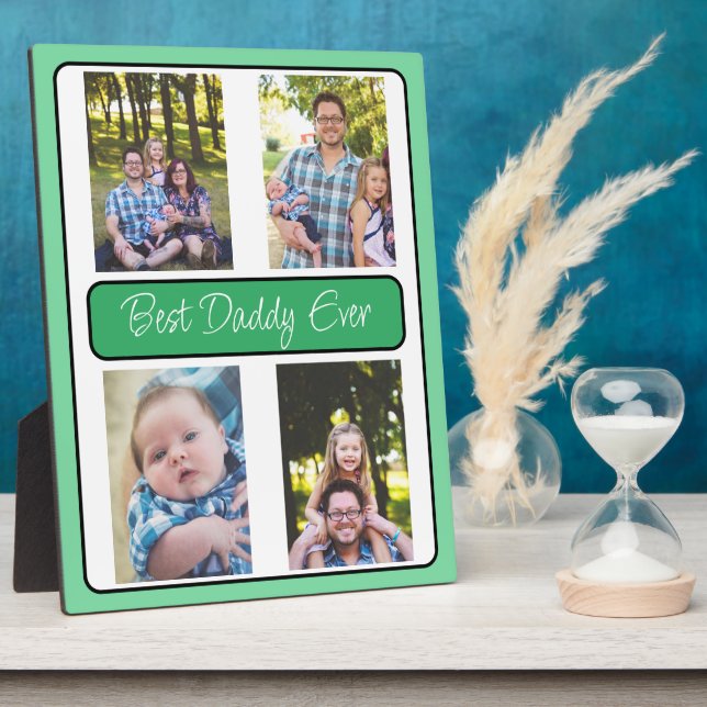 Plaque Photo Personalized Best Daddy Ever Photo (Côté)