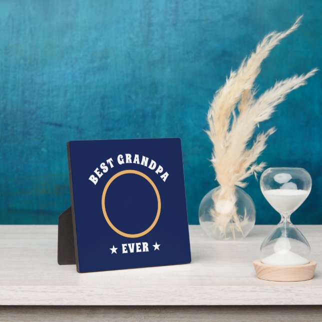 Plaque Photo Personalized Best Grandpa Ever Custom Family Photo (Insitu)