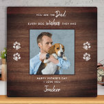 Plaque Photo Personalized Dog Dad Pet Photo Father's Day<br><div class="desc">"You are the Dad every dog wishes they had." ! This Fathers Day give Dad a cute personalized pet photo plaque from his best friend. Personalize with the dog's name & favorite photo. This dog dad fathers day plaque will be a favorite of all dog dads and dog lovers !...</div>