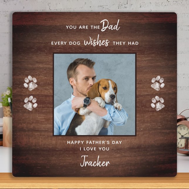 Plaque Photo Personalized Dog Dad Pet Photo Father's Day (Créateur téléchargé)