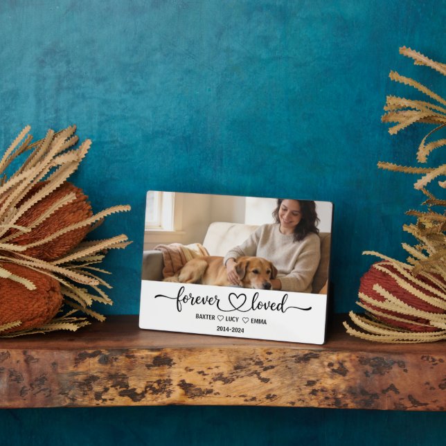 Plaque Photo Personalized Dog Mom with Custom Name | Happy  (Côté)