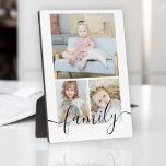Plaque Photo Personalized Photo and Text<br><div class="desc">Make a Personalized Photo and Text 3 Photo plaque from Ricaso - add your own photos and text</div>