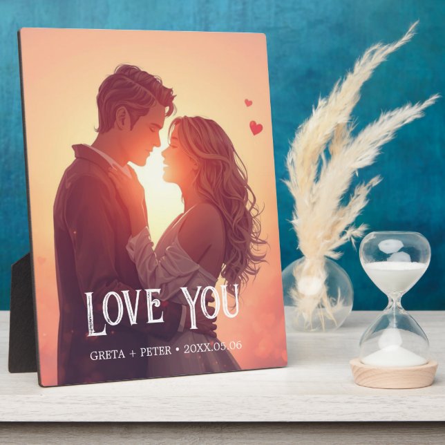 Plaque Photo Personalized Valentine’s Day Gift (Côté)