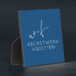 Plaque Photo Personalized WiFi Password Sign Blue<br><div class="desc">Make it easy for guests to connect to your WiFi with this personalized blue plaque displaying your network name and password. The design features a modern blue background with white text and a customizable area for your network details. This version of the product is 5.25x5.25 inches and comes with an...</div>