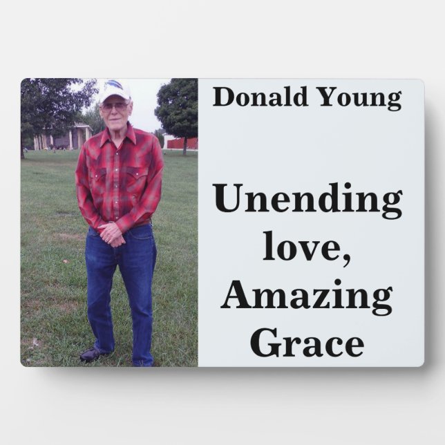 Plaque photo, personnalisation du mémorial (Devant)