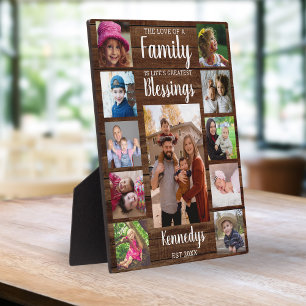 Plaque Photo Personnalisé 11 Photo Collage Famille Citation Boi