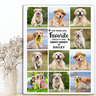 Plaque Photo Personnalisé 11 Photo Collage Sympathy Pet Memoria