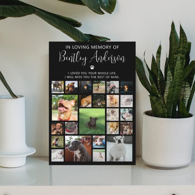 Plaque Photo Personnalisé 24 Photo Pet Memorial (Créateur téléchargé)
