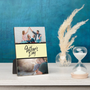 Plaque Photo Personnalisé 2 Photo Collage Fête des pères cadeau