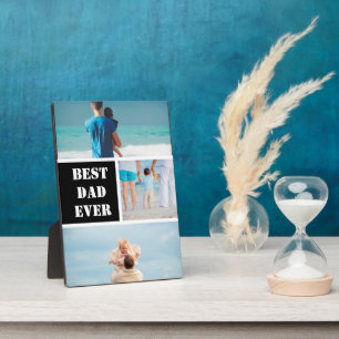 Plaque Photo Personnalisé 3 Collage photo Meilleur papa cadeau 