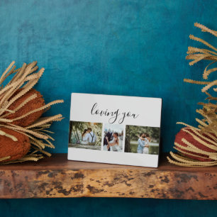 Plaque Photo Personnalisé 3 sections Photos de famille Collage